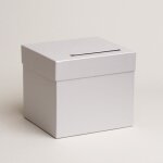 Urne cube en carton blanc