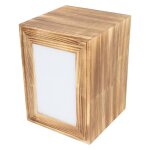 Urne fun�raire pour animaux en bois - ulisem - pin robuste - cadre photo int�gr� - couleur clair - pour ...