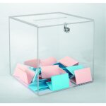 Urne transparente avec serrure - 300 bulletins - cristal