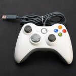 Manette de jeu - microsoft - xbox 360 - filaire - blanc - ergonomique