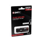 Cl usb - emtec - b120 click secure - 256 go - usb 3. 2 - 100 mb / s