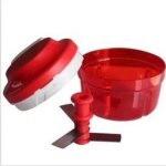 Hachoir � l�gumes - manuel - rouge - facile � utiliser - gain de temps - plastique