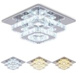 Utoopie cristal led plafonnier lampe carr moderne luminaire lumire dimmable lustre plafonnier 30cm ...