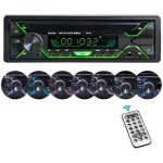 Uverbon autoradio bluetooth 7 couleurs st�r�o fm radio 60w x 4 lecteur mp3 poste main libre voiture support ...