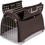 Cage de transport - vadigran - linus cabrio - 50x32x345 cm - noir - pour chat