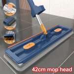 Vadrouille de nettoyage plate rglable rotative  360 grande balai plat lavage solavec 6 tampons en ...