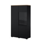 Vaisselier 2 portes petits - meubles - liko - 80 x 345 x 140cm - noir et bois