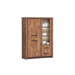 Vaisselier / argentier style industriel acacia / noir winston