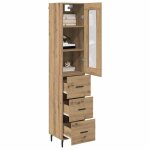 Vaisselier de cuisine - marron - haut armoire - sweety - avec rangement - avec tiroir ch�ne artisanal ...