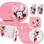 Vaisselle de decoration anniversaire minnie ensemble de vaisselle minnie anniversaire - gobelet assiette ...