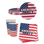 Vaisselle jetable - kit vaisselle jetable american party