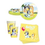Vaisselle jetable - kit anniversaire vaisselle jetable bluey