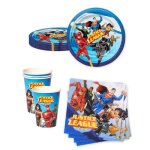 Vaisselle jetable - kit anniversaire vaisselle jetable justice league