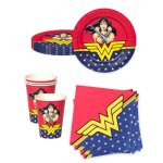 Vaisselle jetable - kit anniversaire vaisselle jetable wonder woman