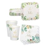 Vaisselle jetable - kit vaisselle jetable oh baby eucalyptus Vaisselle jetable - kit vaisselle jetable oh baby eucalyptus
