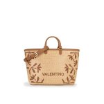Valentino by mario kore - sac cabas toile enduite natural?cognac 32 x 38 x 185 cm