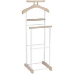 Valet de chambre medina chevalet de nuit double portant pour vêtements en mdf décor chêne sonoma et métal ... Valet de chambre medina chevalet de nuit double portant pour vêtements en mdf décor chêne sonoma et métal ...