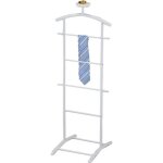 Valet de chambre atrix chevalet de nuit portant pour vêtements struture en métal laqué blanc Valet de chambre atrix chevalet de nuit portant pour vêtements struture en métal laqué blanc