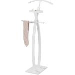 Valet de chambre robin valet de nuit porte vêtements structure en bois laqué blanc Valet de chambre robin valet de nuit porte vêtements structure en bois laqué blanc