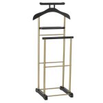 Valet de chambre medina chevalet de nuit double portant pour v�tements en mdf et m�tal laqu� couleur ...