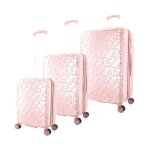 Valise - elle - alors set 3pcs s / m / l - roze - fait de abs