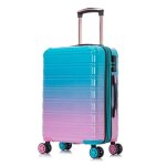 Celims france - valise cabine 55x35x25 cm en polycarbonate bagages  main cadenas tsa turquoise