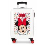 Valise enfant - disney - minnie diva - 55 x 38 x 20 cm - 4 roues - abs blanc
