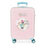 Valise enfant - disney - minnie florals - 55 x 38 x 20 cm - rose - 4 roues