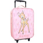 Valise cabine - cmp - bambi disney - 42 cm - rose - 2 roulettes - trolley ajustable