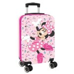 Valise cabine enfant - safta - minnie mouse naive - 345x20x55 cm - rose clair - roues pivotantes � 360� ...
