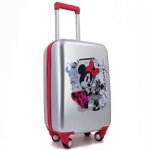 Valise cabine - disney - minnie chic - 48 cm - blanc - trolley inclus - poche intrieure