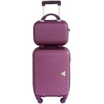 Valise cabine et vanity xs alistair - collection iron - 4 roues - abs ultra rsistant - noir