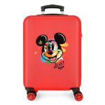 Valise enfant - disney - valise fille mickey street art - 55 x 38 x 20 cm - rouge
