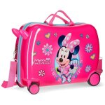 Valise enfant - minnie - super helpers - 50 cm - 34l - 4 roulettes multidirectionnelles