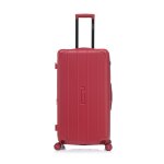 Valise grande taille 75 cm avec �tag�res cadenas tsa abs ultra - r�sistant roues 360 rouge