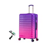 Valise grande taille 75cm en polycarbnate incassable valise celims cadenas tsa 8 roulettes 360 violet ...