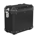 Valise lat�rale aluminium moto - bagtecs gx38 - 38 l - noir - aluminium 2 mm