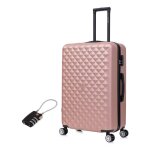 Valise moyenne 20kg 65cm valise celims abs cadenas rose gold