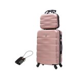 Valise moyenne 20kg 65cm avec vanity valise celims aerowave abs cadenas rose gold
