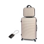 Valise moyenne 20kg 65cm avec vanity valise celims week - end abs cadenas champagne