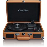 Valise - platine rtro - lenco - tt - 10bn - haut - parleurs intgrs 33 / 45 / 78 rpm marron