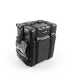 Valise professionnelle noire simili cuir 4 roues vienne
