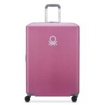 Valise rigide 76 cm delsey paris x united colors of benetton - rose - cadenas tsa - 4 roulettes 360° Valise rigide 76 cm delsey paris x united colors of benetton - rose - cadenas tsa - 4 roulettes 360°