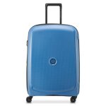 Valise rigide delsey paris belmont plus 71 cm - bleu - 4 roulettes 360 - cadenas tsa
