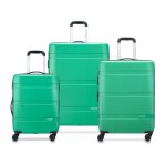 Delsey paris - now hardside - set de 3 valises rigides 55cm / 66cm / 76cm - vert