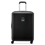 Valise rigide delsey paris x united colors of benetton ucb 66 cm - cadenas tsa - 4 roulettes 360 - noir ...