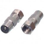 Valueline fc - 029 adaptateur dantenne fiche f f mle - coax mle (iec) - argent s03af
