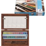 Set aquarelle - van gogh - 24 demi - godets - 2 pinceaux - plateau mélangeur Set aquarelle - van gogh - 24 demi - godets - 2 pinceaux - plateau mélangeur