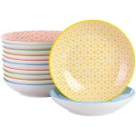 Vancasso natsuki 12pcs assiettes creuse  soupe pte porcelaine 21. 5cm style japonais plat vaisselles ...