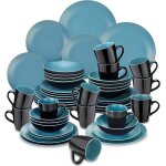 Vancasso srie allegro service de table complet en cramique matte 48 pices pour 12 personnes assiette ...